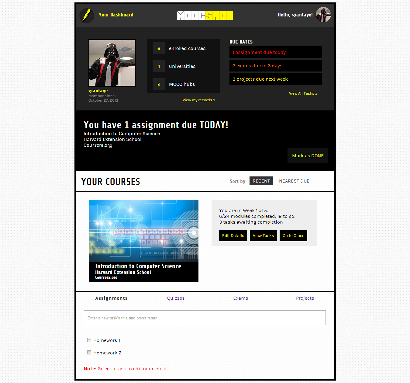 MOOCsage Dashboard